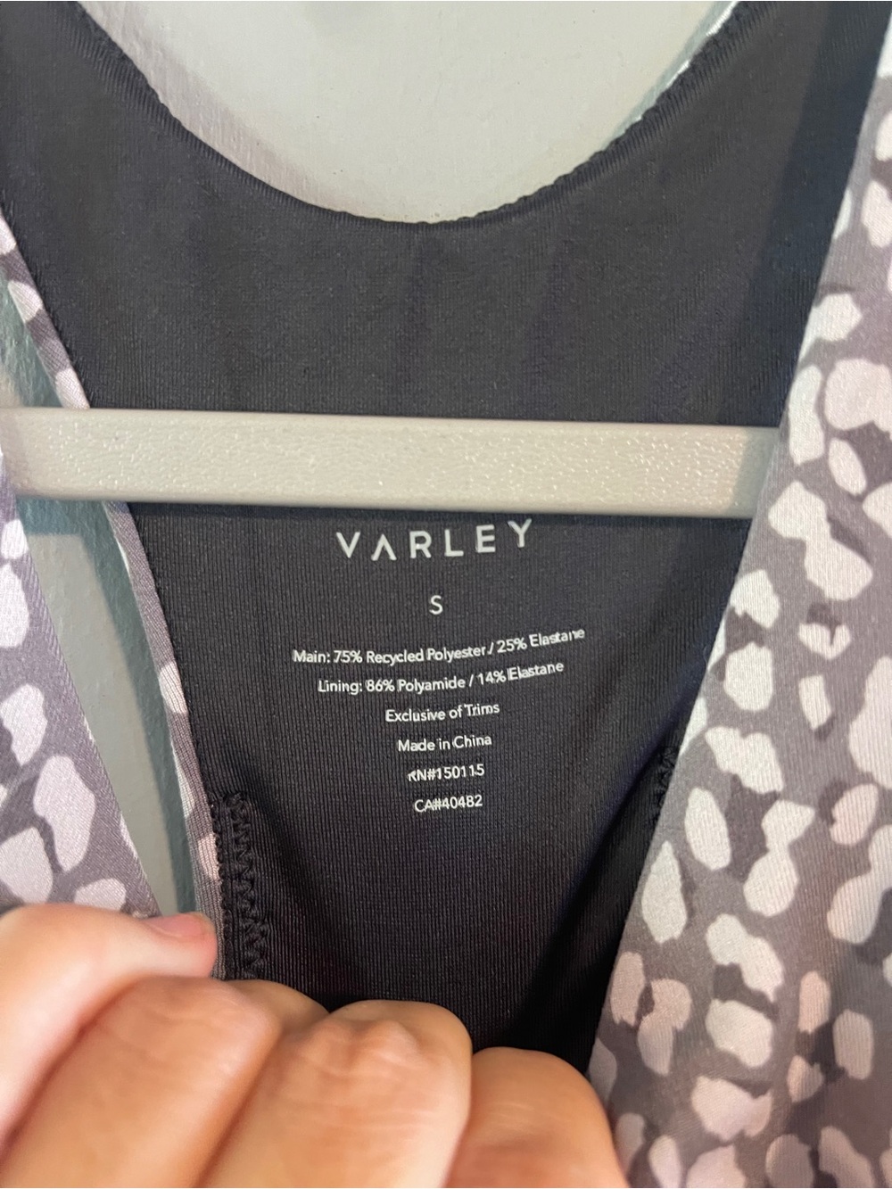 Varley Graphite Cheetah Harris Sports Bra Size S - Picture 3 of 9